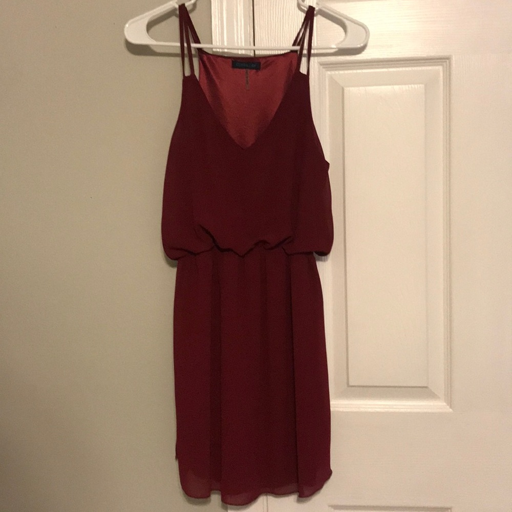 Maroon/ burgundy spaghetti strap dress